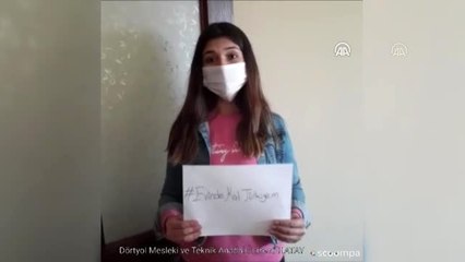 Üç ülkeden öğrenciler "evde kal" çağrısına destek oldu