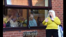 Singer entertains care home residents from car park