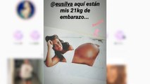 Paula Echevarría muestra una foto de embarazada y con 21 kilos más