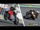 Comparatif Aprilia RSV4 1100 Factory vs Ducati Panigale V4S : Mesures, perfs, les divas au crible !