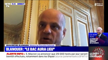 Jean-Michel Blanquer: "le baccalauréat aura lieu"