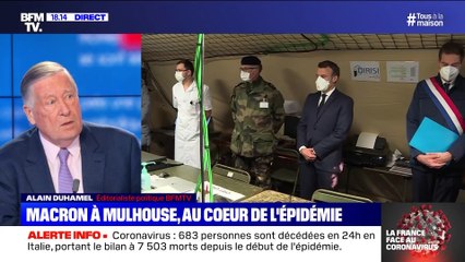 Story 5 : Emmanuel Macron à Mulhouse au cœur de l'épidémie de coronavirus - 25/03