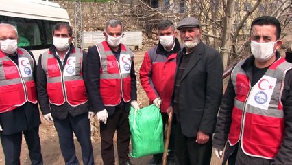Kırsal mahallelerde yaşlı vatandaşlara gıda yardımı - KAHRAMANMARAŞ