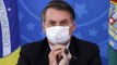 Brezilya Devlet Başkanı Bolsonaro, maske takıp koronavirüs için 