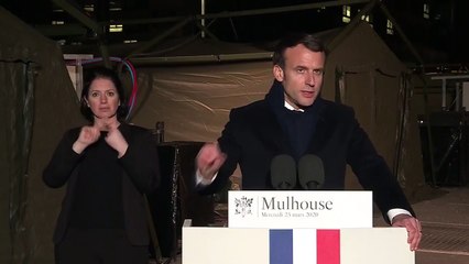 Emmanuel Macron - À Mulhouse, aux côtés des femmes et des hommes mobilisés en première ligne
