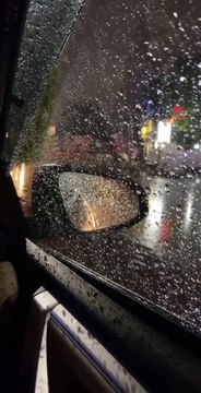 Raining WhatsApp Status Night at lahore Car driving