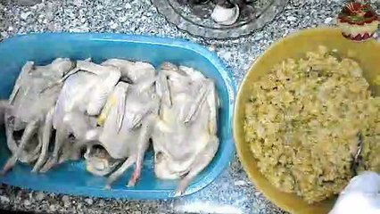 الحمام المحشي بالفريك رووعه وطعمه حكاية