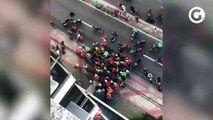 Protesto de motoboys após colega ser esfaqueado em Vila Velha