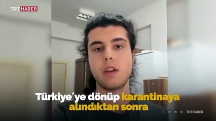 Polonya'dan getirilen Türk öğrenci karantina izlenimlerini paylaştı