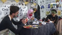 Coronavirus: à Gaza, des masques peints pour inciter la population à les porter