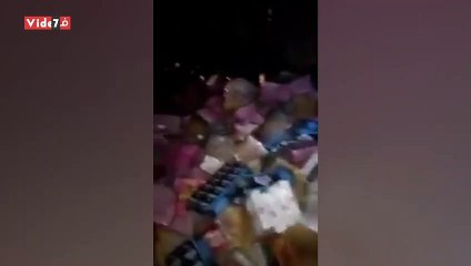 أول فيديو من كارثة  تصادم 16 سيارة بالصف