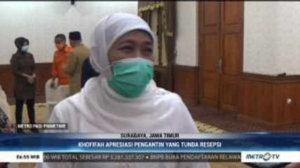 Khofifah Apresiasi Pengantin yang Tunda Resepsi Karena Covid-19