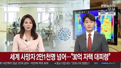 전세계 사망자 2만1천명 넘어…"30억명 자택 대피령"