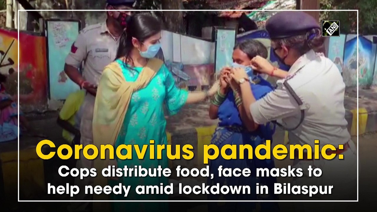 Coronavirus pandemic: Cops distribute food, face masks to help needy amid lockdown