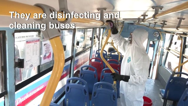 Coronavirus: Peru disinfects buses