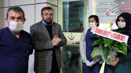 Din gönüllülerinden sağlık çalışanlarına moral ziyareti