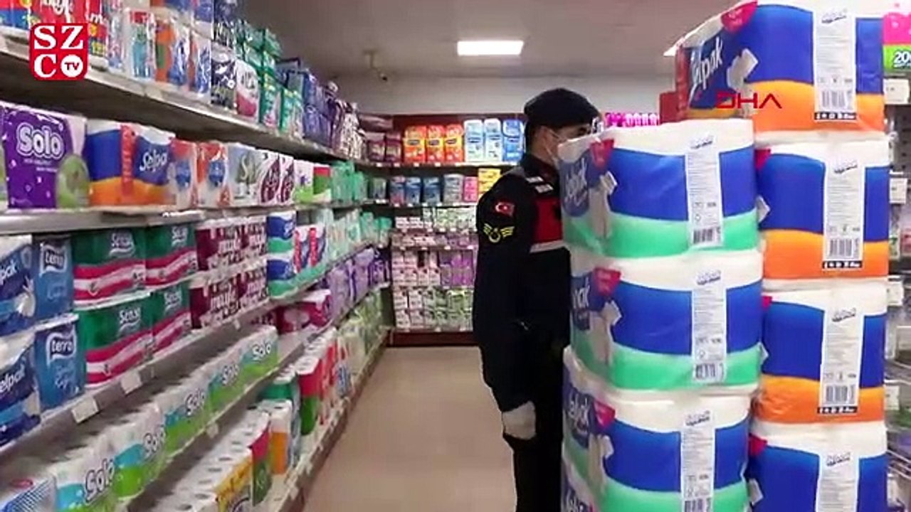 Jandarmadan marketlerde corona virüs denetimi