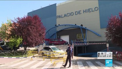 Coronavirus - Covid-19 : À Madrid, la patinoire transformée en morgue géante