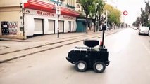 Koronavirüs | Tunus'ta sokağa çıkma yasağına uymayanlar robotlarla uyarıldı