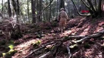 OSMANİYE Amanoslar'da PKK'lıların kullandığı sığınak bulundu