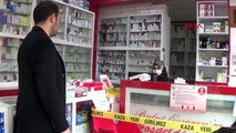 GAZİANTEP İslahiye'de eczanede şeritli koronavirüs önlemi