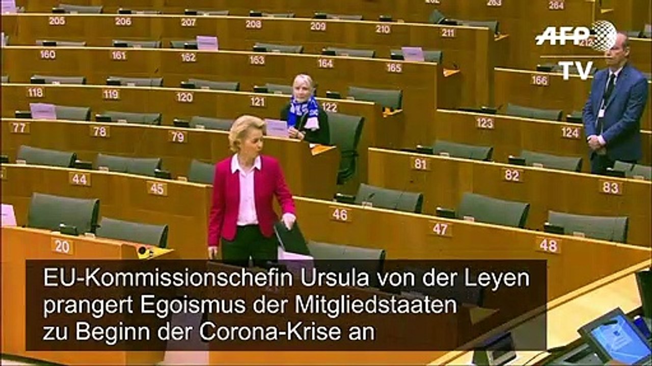 Corona-Krise: Von der Leyen prangert Eogoismus der EU-Staaten an