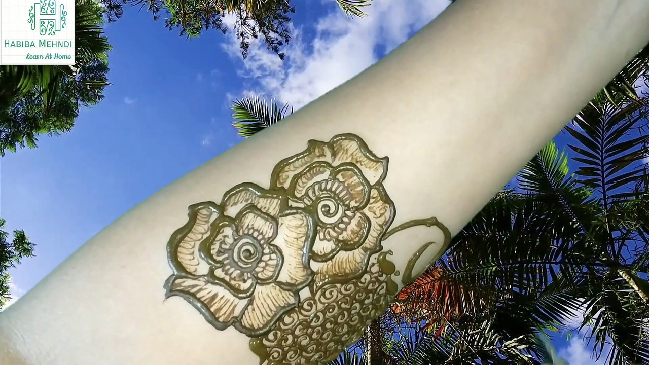 Front hand mehndi heena design- mehndi design -arabic mehndi design -habiba mehndi art