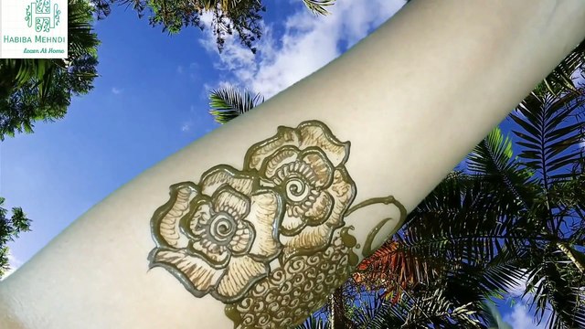 Front hand mehndi heena design- mehndi design -arabic mehndi design -habiba mehndi art