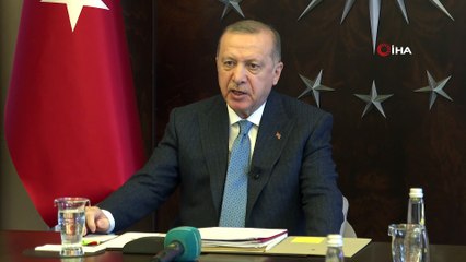 Cumhurbaşkanı Erdoğan G20 Liderler Olağanüstü Zirvesi'ne video konferansla katıldı
