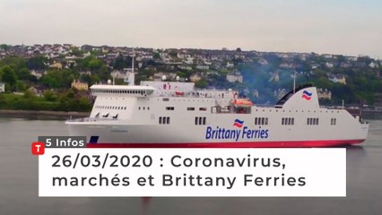 Coronavirus, marchés et Brittany Ferries … Cinq infos bretonnes du 26 mars