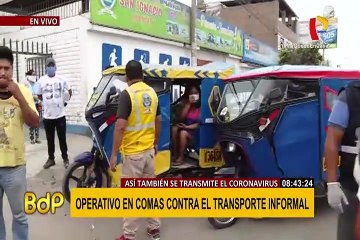 Se realiza operativo en Comas contra el transporte informal