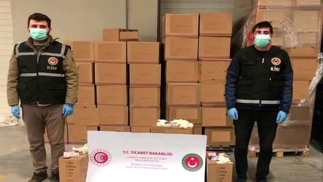 Kaçak yolla yurt dışına çıkarılmak istenen 86 bin adet tıbbi eldiven ele geçirildi