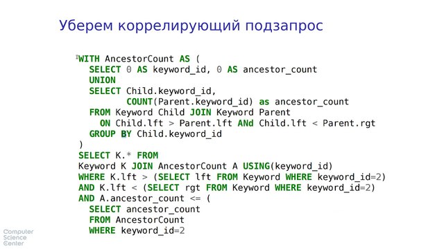 47 - СУБД. Материализация и избыточная информация