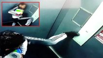 Koronavirüs korkusu nedeniyle asansör düğmesine ayağıyla basan kişinin görüntüleri sosyal medyada tepki çekti