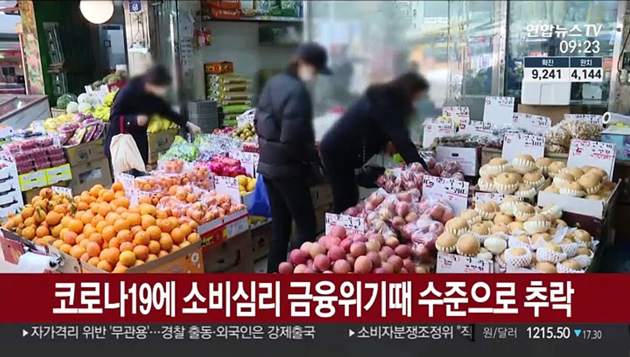 코로나19에 소비심리 금융위기때 수준으로 추락