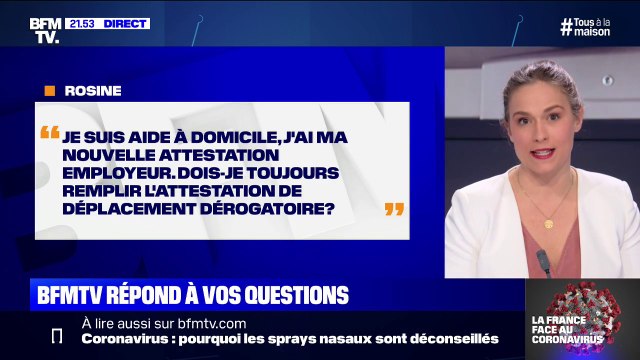 J'ai ma nouvelle attestation employeur. Suis-je obligé de remplir l'attestation de déplacement dérogatoire? BFMTV vous répond