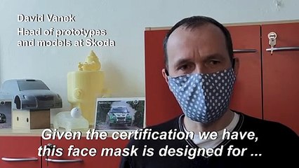 Czech carmaker suspends production, prints face masks instead
