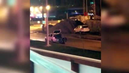 Önce darp edildi sonra kendi aracının bagajına konularak kaçırıldı... O anlar kamerada