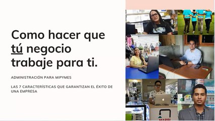 Como hacer que tu negocio trabaje para ti - Invitación