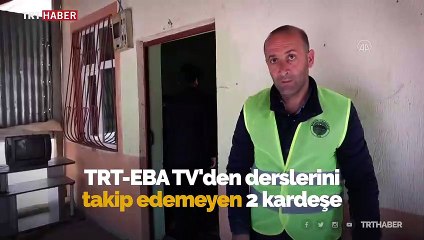 Hakkari'de derslerini takip edemeyen 2 kardeşe televizyon hediye edildi