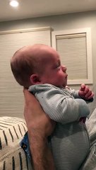 Baby Gets Agitated by Dad's Beard