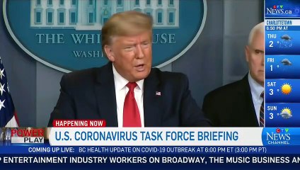 U.S. President Trump says troops are already at the Canadian border