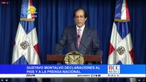 Declaraciones de Gustavo Montalvo al país y al prensa nacional