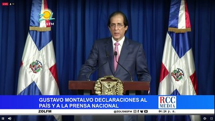 Declaraciones de Gustavo Montalvo al país y al prensa nacional