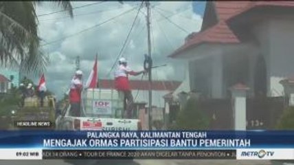 Komunitas Offroader Semprot Disinfektan ke Sejumlah Ruas Jalan di Palangka Raya