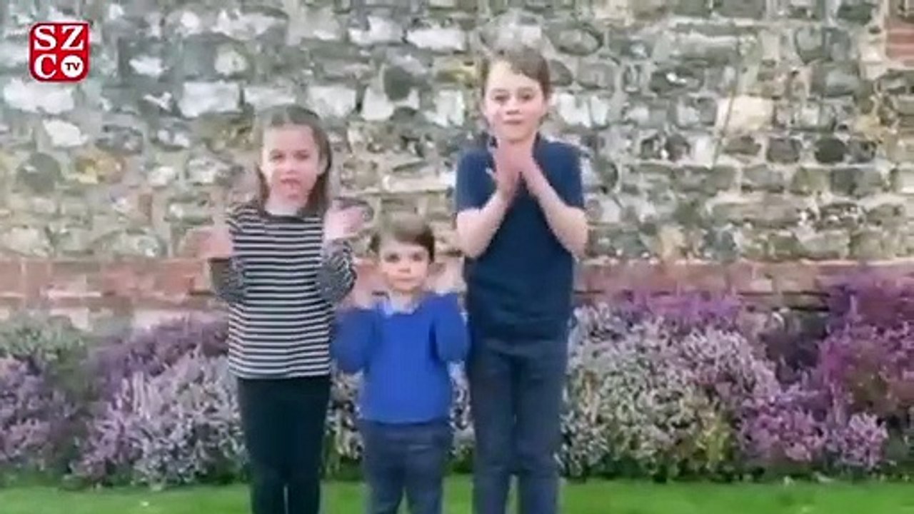 Saglik çalışanlarını alkışlama akımına Kate Middleton ve Prens William'ın çocukları, ile Beckham ailesi de katıldı...