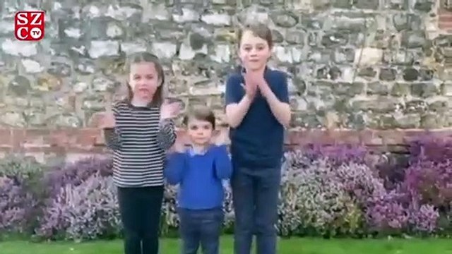 Saglik çalışanlarını alkışlama akımına Kate Middleton ve Prens William'ın çocukları, ile Beckham ailesi de katıldı...