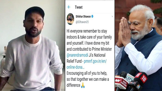 Shikhar Dhawan Urges Citizens To Donate To PM Relief Fund