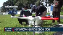 Penyemprotan Disinfektan Dengan Drone