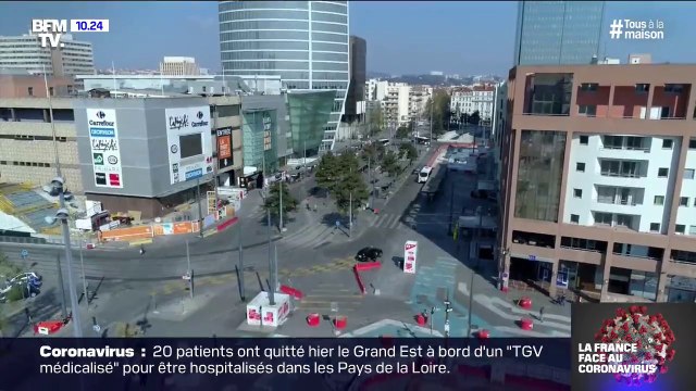 Confinement: à Lyon, les rues sont totalement désertes